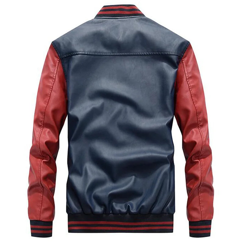 Die „Apex“ Slim Moto – charakteristische Stehkragenjacke aus PU-Leder – hochwertige Bikerjacke mit schmaler Passform von Boutique