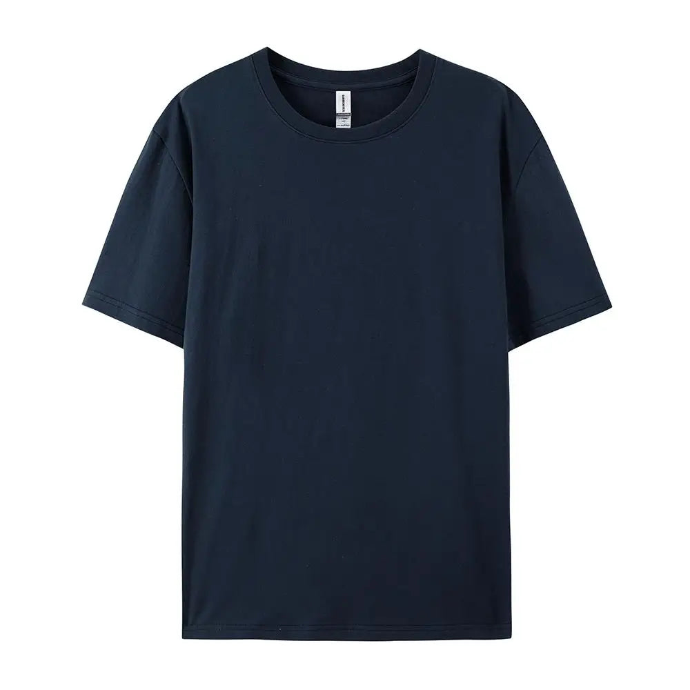 Damen Essential Solid T-Shirt: Relaxed Fit Premium-Baumwoll-Kurzarm-Oberteil