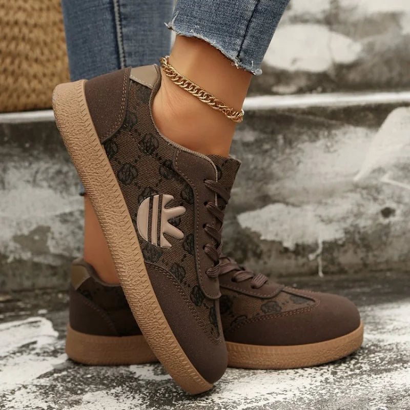Damen rutschfeste Wintersportschuhe atmungsaktive Schnür-Low-Top-Sneaker