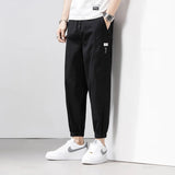 Men’s Summer Thin Cotton Cargo Pants – Stretch Ankle Length Casual Trousers
