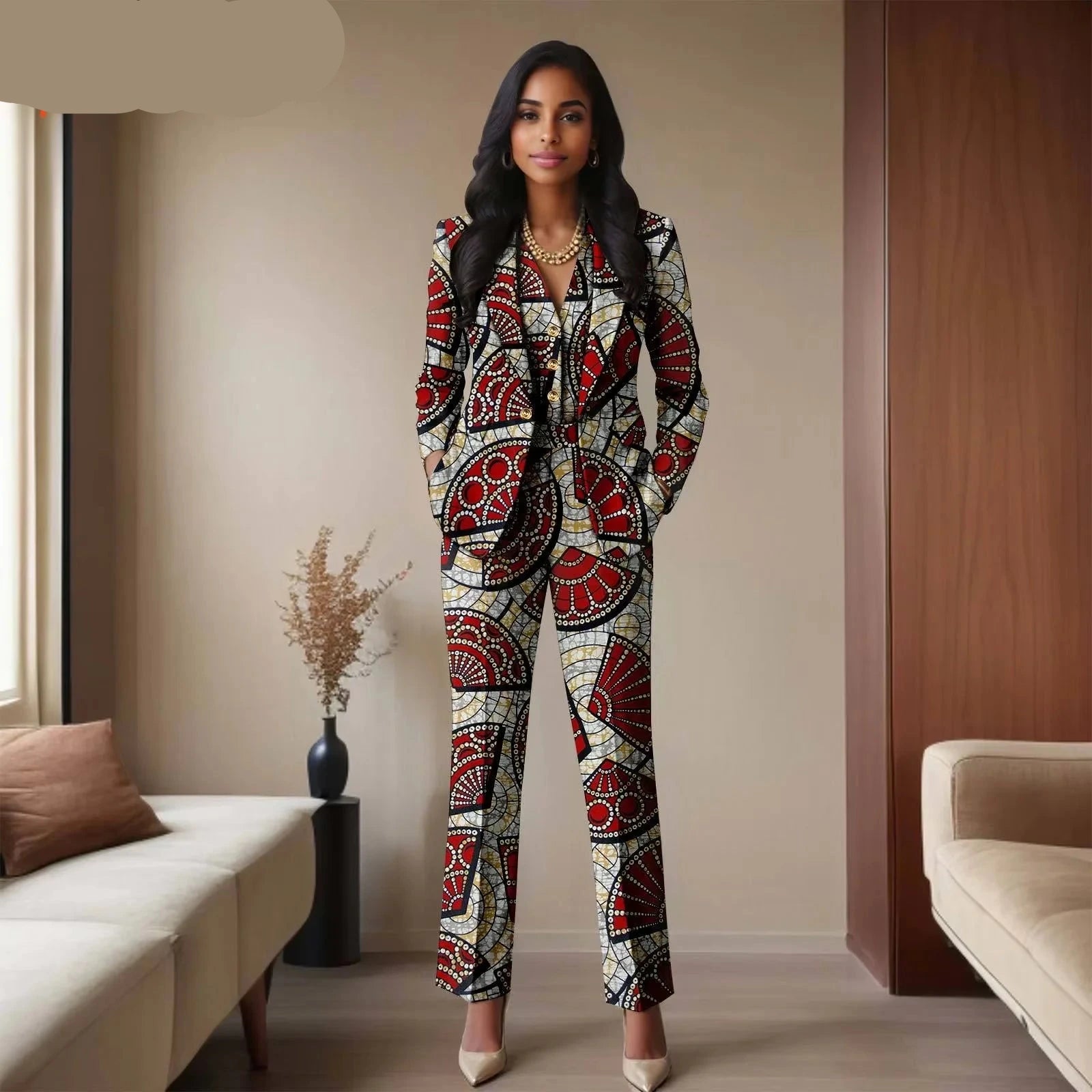 Das „Legacy“ Executive Set: Lebhafter 3-teiliger Anzug aus Ankara | Einreihiger Blazer, passende Weste & hoch geschnittene Hose