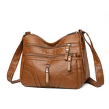 Matching-All Kunstleder-Messenger Bag | Premium PU-Umhängetasche für Damen