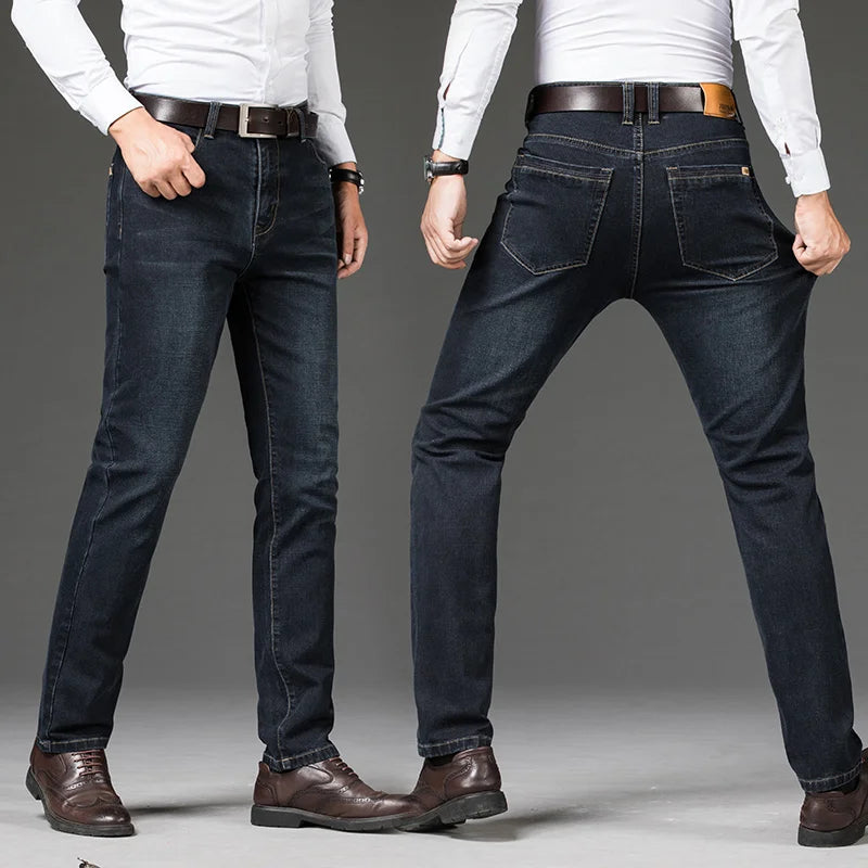 Men’s Classic Cotton Denim Overalls – Straight Leg Jeans