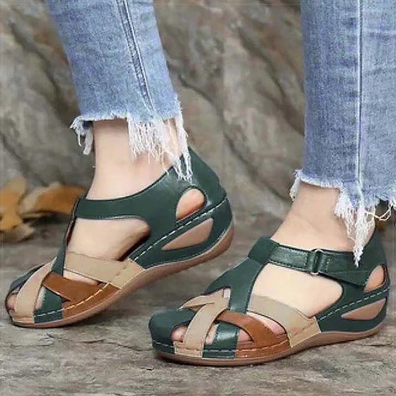 Women’s Soft Wedge Sandals – Comfortable Low Platform Shoes, Mix Color Summer Sandalias