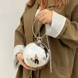 Neue Fashion Ball-Shape Umhängetasche | Luxus-Acrylketten-Schultertasche