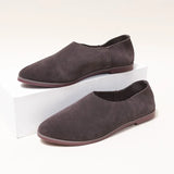 Women’s Genuine Leather Ballet Flats – Elegant Pointed Toe Loafers
