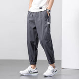 Men’s Summer Thin Cotton Cargo Pants – Stretch Ankle Length Casual Trousers