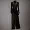 Women’s Mesh Splicing Nail Bead Blazer & High Waist Chiffon Pants