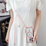 MagSafe Crossbody Lanyard Clear Case for iPhone 17 Air 16 15 14 13 Pro Max