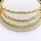 Elegantes Goldschmuckset für Damen – Luxuriöses Halsketten- und Ohrringset
