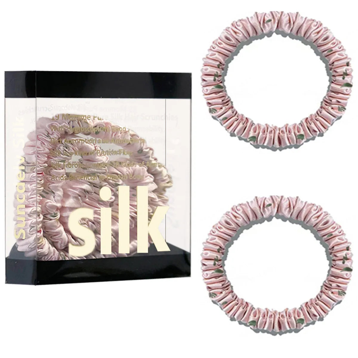 Das „Seidenfaden“-Slim-Set: Premium Skinny Scrunchies aus 100 % Maulbeerseide