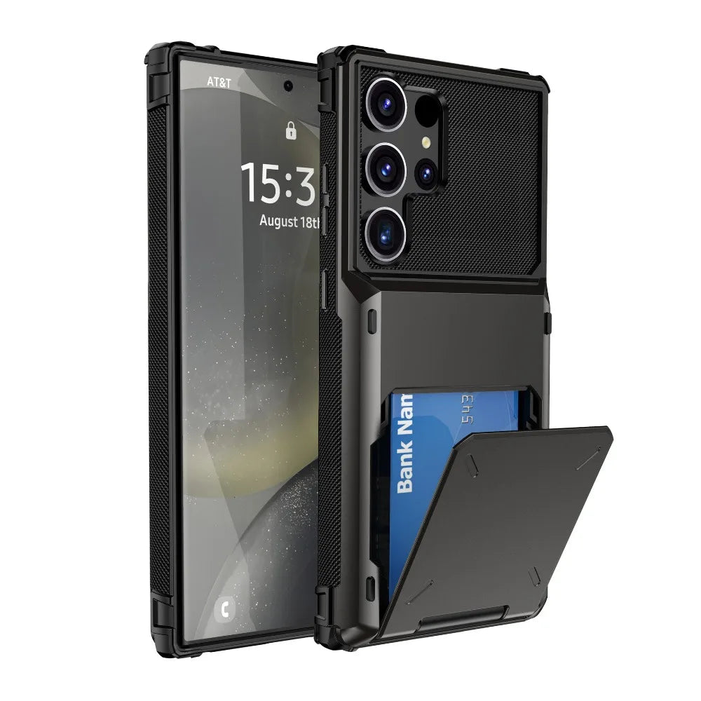 Premium Wallet Case with Card Holder for Samsung Galaxy S26 S25 S24 Ultra And A Series