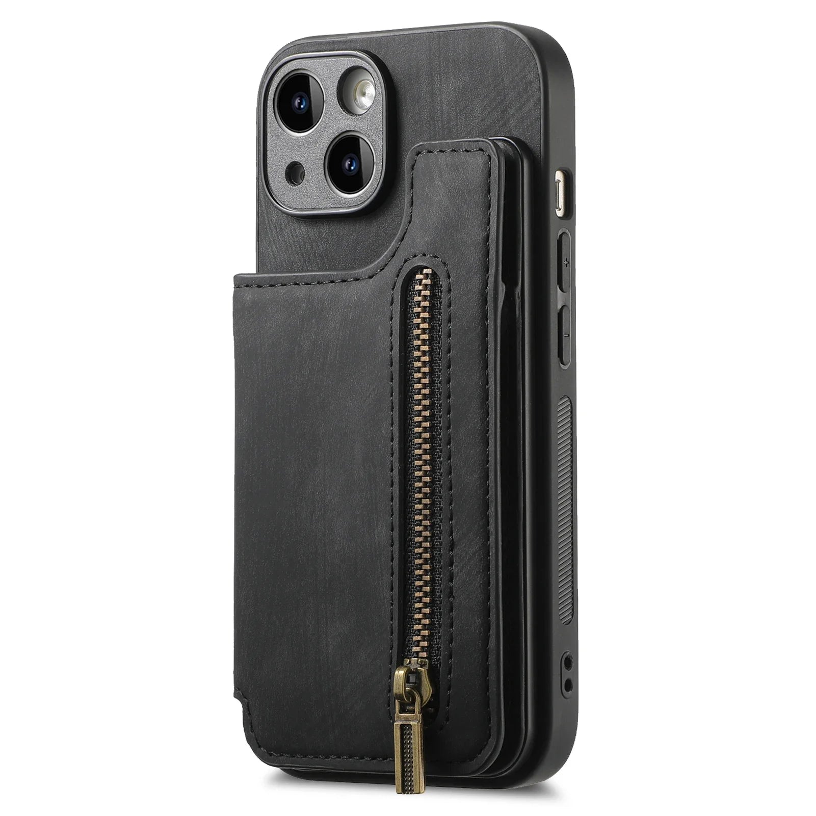 Zipper Wallet Leather Case for iPhone 17 Air 16 15 14 Pro Max | Card Slot Pocket
