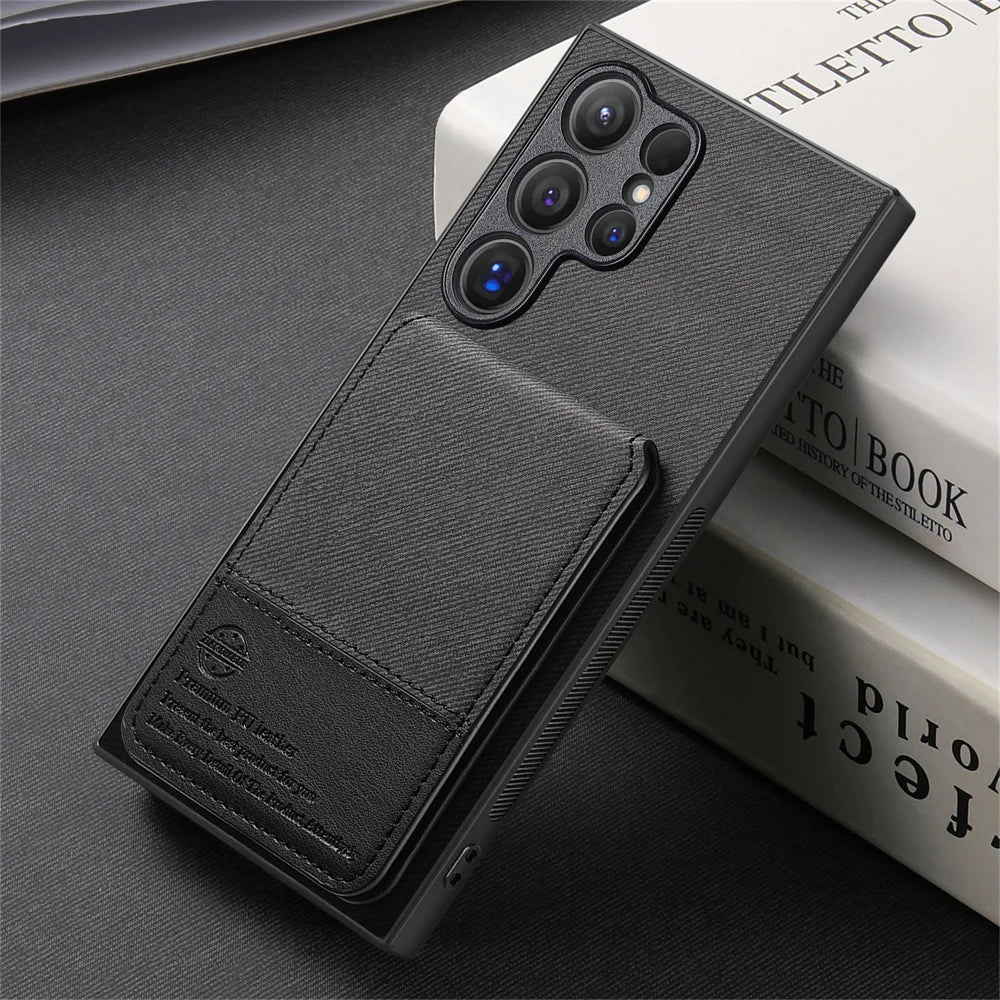 RFID-blockierende Brieftaschen-Hülle für Samsung Galaxy S26 S25 S24 S23 Ultra S22 und A-Serie