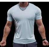 Men’s High-Elastic Running T-Shirt | Quick-Drying Gym Fitness Training Top