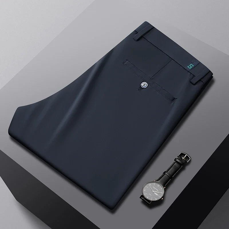 Herren-Eisseiden-Business-Casual-Hose | Ultraleichte, schnelltrocknende Sommeranzughose