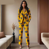 Das „Legacy“ Executive Set: Lebhafter 3-teiliger Anzug aus Ankara | Einreihiger Blazer, passende Weste & hoch geschnittene Hose