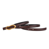 Designer Retro Gold Buckle Belt for Women – High Quality Genuine Leather Waistband