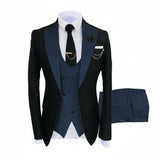 Herren 3-teiliger High-End-Anzug – Casual Business & formeller Gesellschaftsanzug