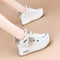 Women’s Leather Hidden Heel Sneakers – 7cm (3 Inch) Platform Wedge Shoes