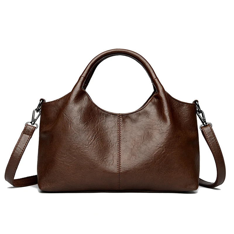 Premium-Handtasche aus weichem PU-Leder | Umhängetasche für Damen mittleren Alters