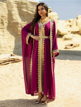 Muslim Women’s Open Cardigan with Inner Dress 2-Piece Set