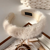 Flauschiges Breites Haarband und Elegantes Haarband mit Temperament