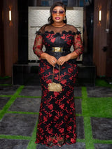 Luxury Sequin Dashiki Maxi Dress – Women’s African Evening Gown