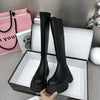 Women’s Winter Knight High Boots – Fashionable Back Zipper Long Boots
