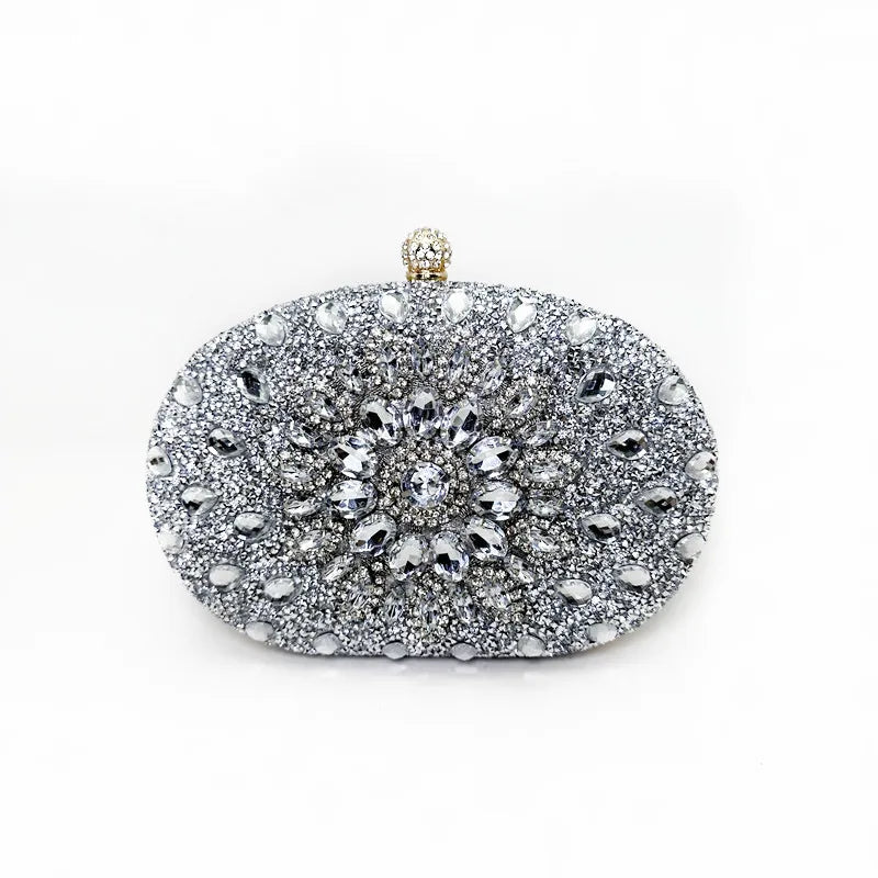 Luxury Crystal Diamond Evening Clutch | Elegant Wedding Cell Phone Purse