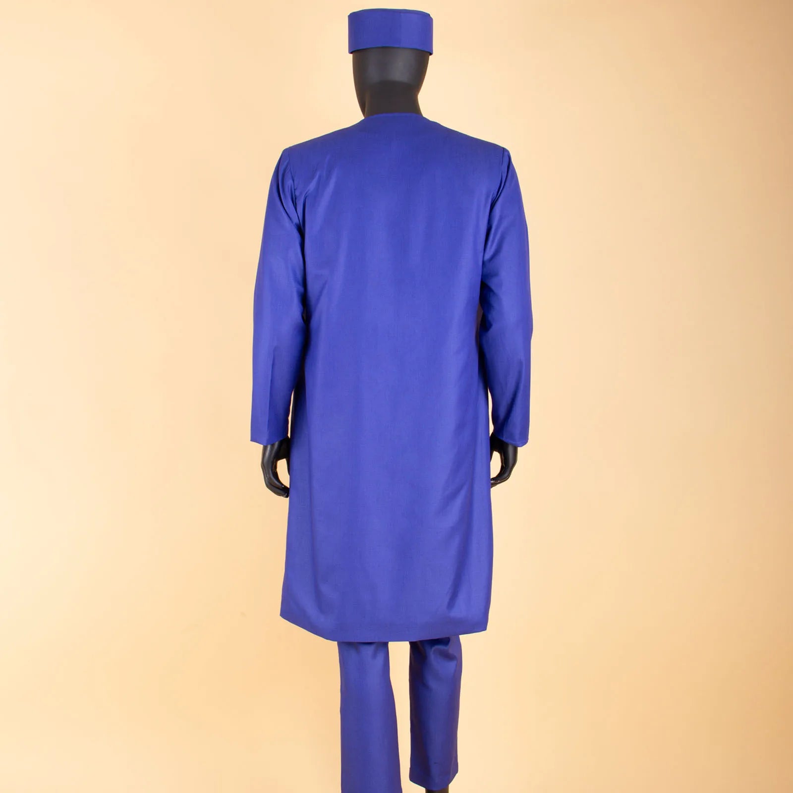 Herren 4-teiliges Agbada-Set – Besticktes Gewand, Hemd, Hose und Mütze, traditioneller Dashiki Hochzeitsanzug