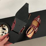 Damen Luxus-Spangenschuhe – Designer Flats mit spitzer Zehe und Schnalle