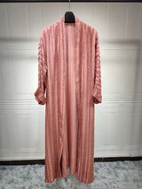 Die "Flora" Frühlingsabaya: Atemberaubender Kaftan im marokkanischen Stil und Dubai Robe mit Aufdruck