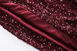 Luxuriöses Pailletten-Samt-Partykleid für Damen – elegantes Glitzer-Minikleid