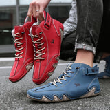 Herren Leder Freizeitsneaker – Luxus Fashion Outdoor Walking Schuhe