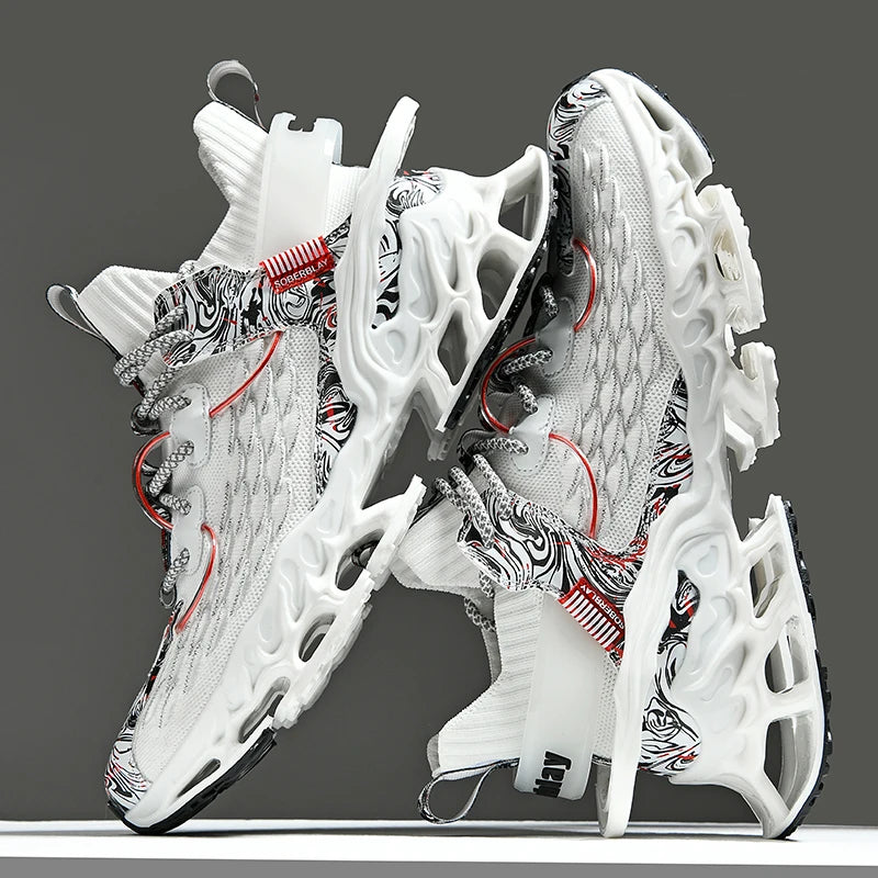 Luxuriöse Blade-Laufschuhe für Herren – Atmungsaktive Designer-Sneaker aus Mesh für Freizeit und sportliches Training