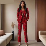 Das „Legacy“ Executive Set: Lebhafter 3-teiliger Anzug aus Ankara | Einreihiger Blazer, passende Weste & hoch geschnittene Hose