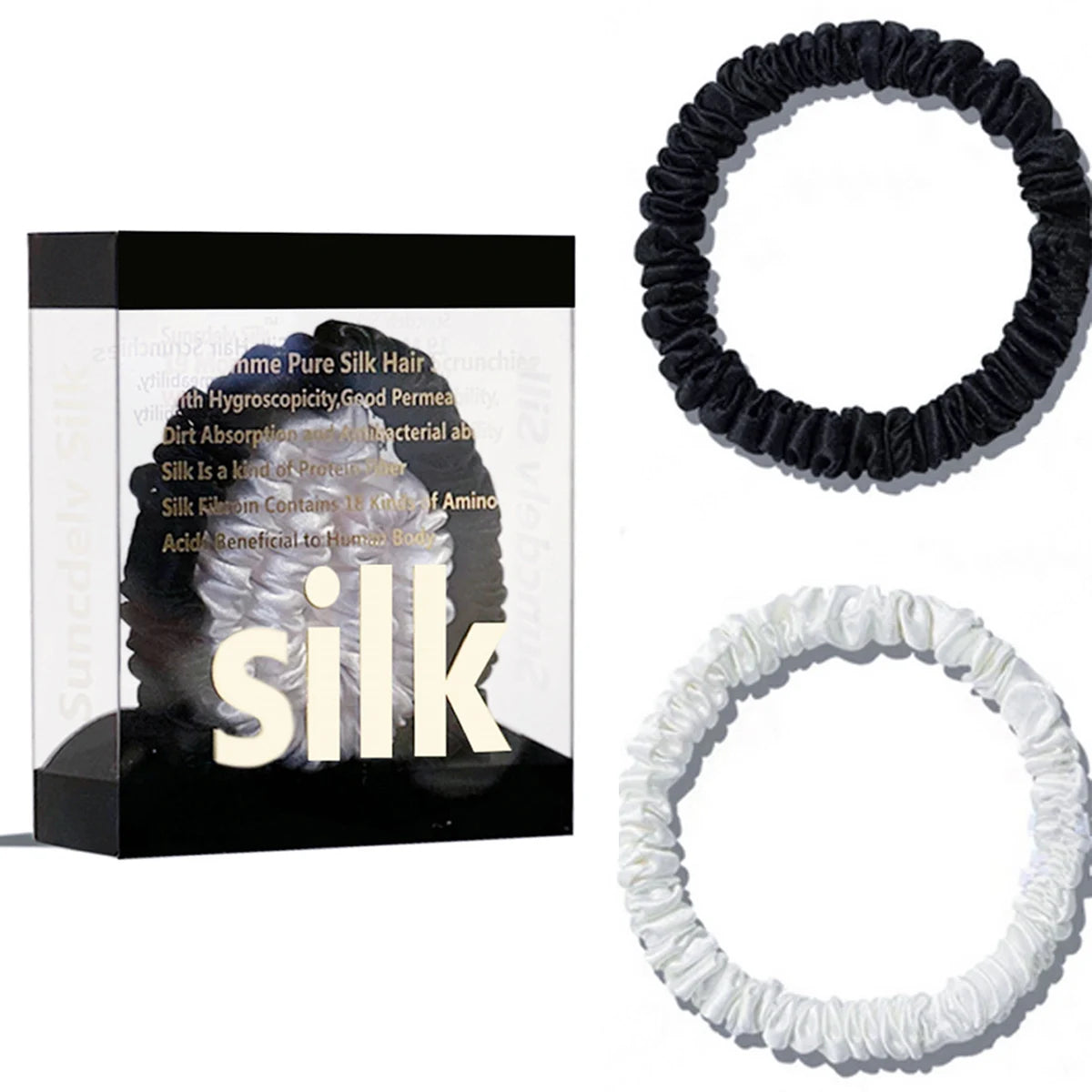 Das „Seidenfaden“-Slim-Set: Premium Skinny Scrunchies aus 100 % Maulbeerseide
