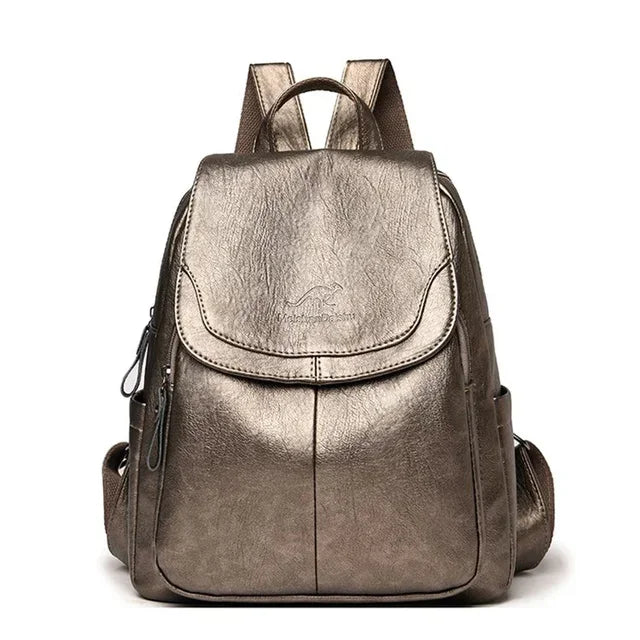 Women's Soft Leather Fashion Backpack | Ladies Designer Shoulder Bag