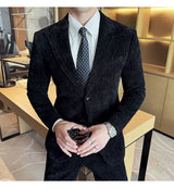 Herren Cordanzug im italienischen Stil (Sakko + Hose) – Hochwertiges zweiteiliges Slim-Fit-Set