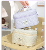 Das „Vintage-Bloom“-Trio: Stepp-Baumwoll-Kosmetiktaschen-Set