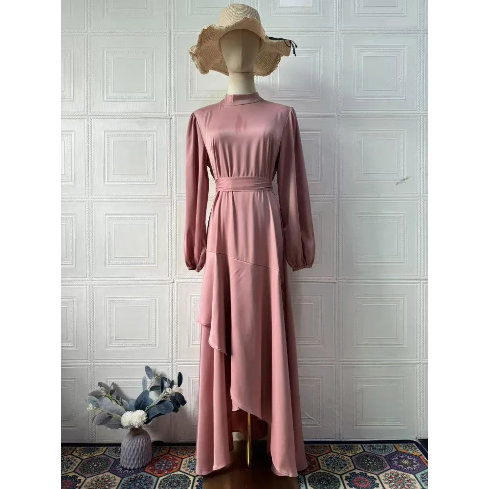 Premium Irregular Hem Heritage Dress | Sophisticated Asymmetric Abaya Silhouette