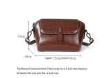 Oil Wax Cowhide Genuine Leather Crossbody | Fashionable Small Shell Bag