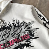 Hellstar HS Flame Glitter Zip-Up Hoodie – Beige Fleece Unisex Sweatshirt