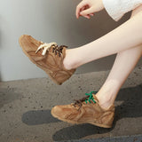 Women’s Genuine Leather German Training Shoes – Winter Velvet Fur Lined Sneakers