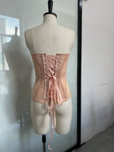 Women’s Summer Sexy Lace Corset Top | Sheer Mesh Bustier Bandeau