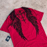 Herren Y2K Gothic Affliction T-Shirt – Baumwoll-T-Shirt mit dunklem Flügelprint