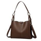 The Sovereign-Medium Silhouette High-Quality PU Leather Top-Handle Bag