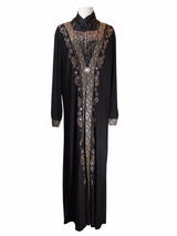 Black Muslim Abaya for Women | Sequin Beaded Kaftan and Elegant Splice Maxi Dress