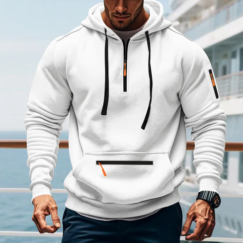 The Heritage Heavyweight: Men's American-Style Loose Fit Fleece-Lined Hoodie